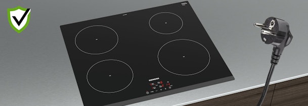 Een 1-fase inductiekookplaat met normale stekker