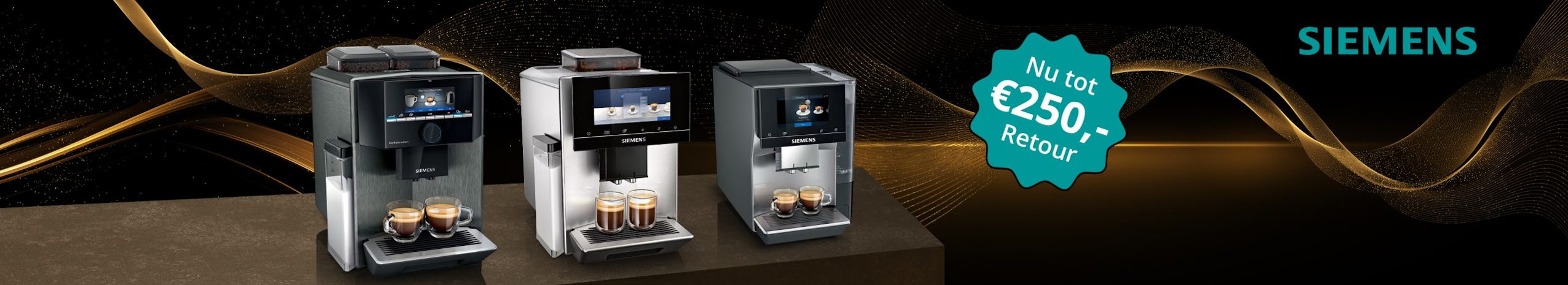 Siemens EQ espresso volautomaten tot 250 euro retour