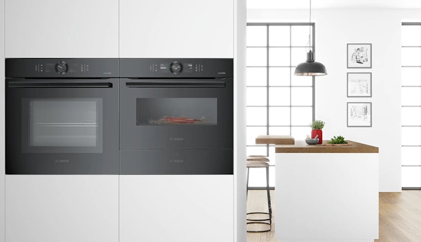 Een Bosch warmhoudlade afgestemd op inbouwapparatuur.