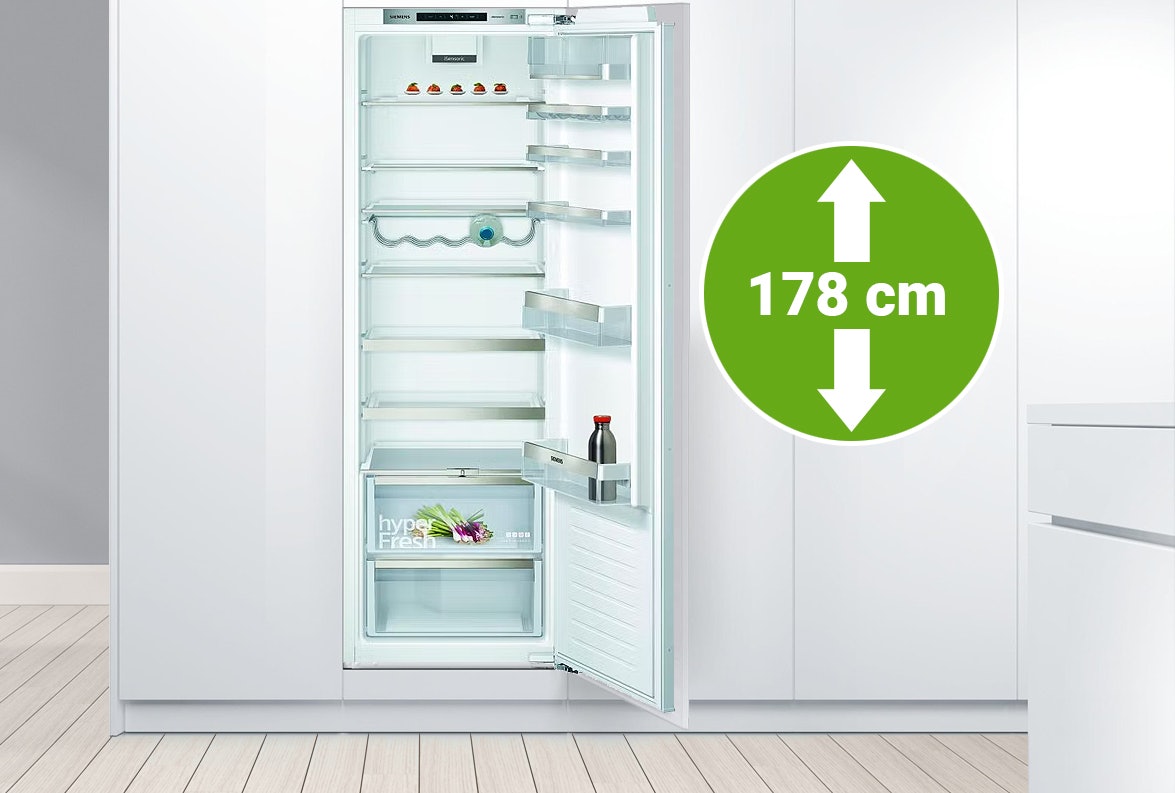 Inbouw koelkasten voor een 178 cm hoge keuken nis.