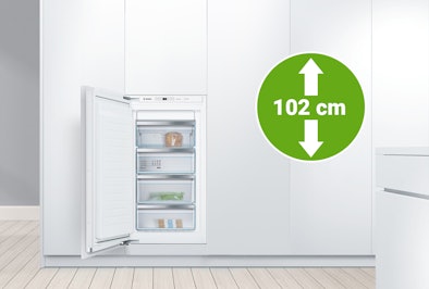 Inbouw vriezers voor een 102 cm hoge keuken nis.