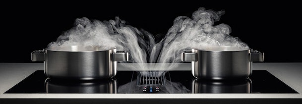 Werking AEG inductie met afzuiging