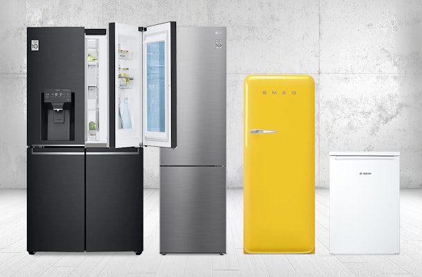 Witgoedmodellen van koel- en vriesapparatuur in alle formaten