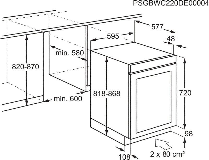 AEG wijnkast inbouw AWUD040B8B afbeelding 4
