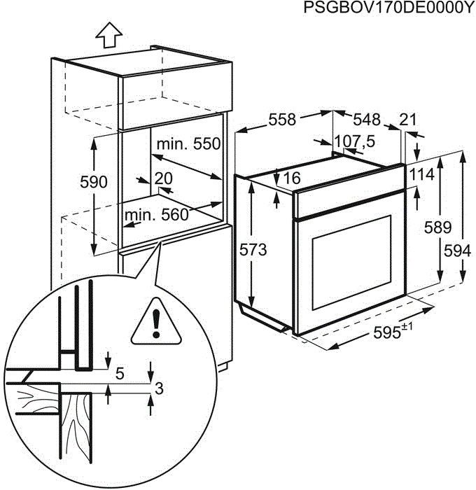 AEG oven BPB331061B afbeelding 3