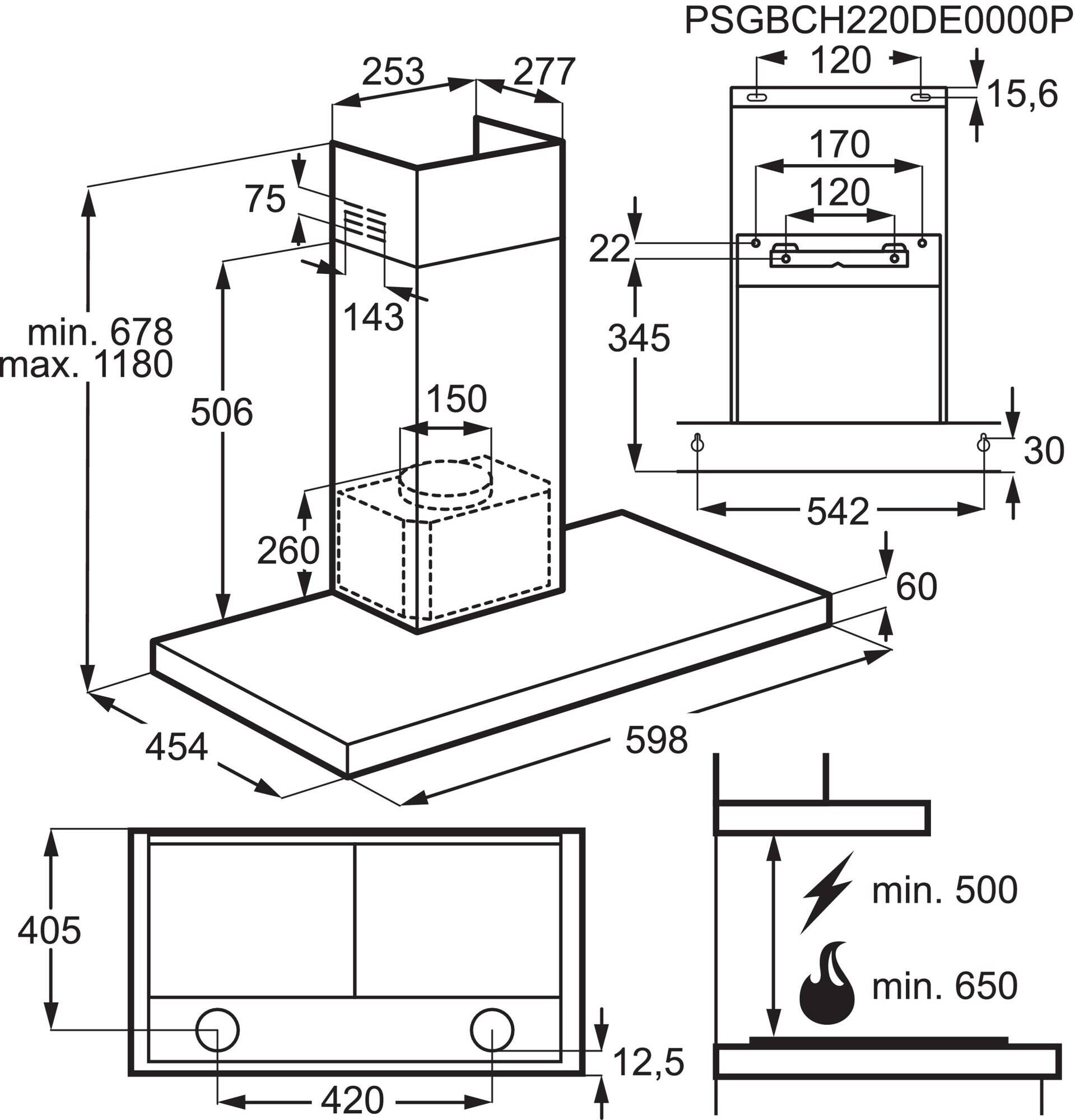 AEG DBE5660HB  afzuigkap afbeelding 5