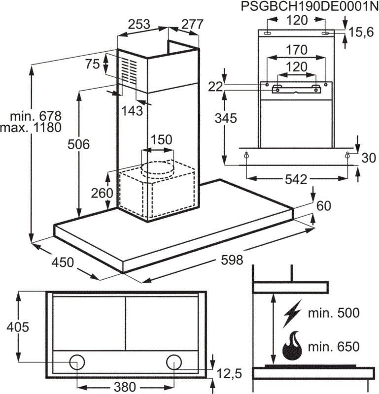 AEG afzuigkap  DBE5670R afbeelding 4
