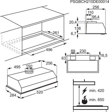 AEG afzuigkap DGB3523S afbeelding 3