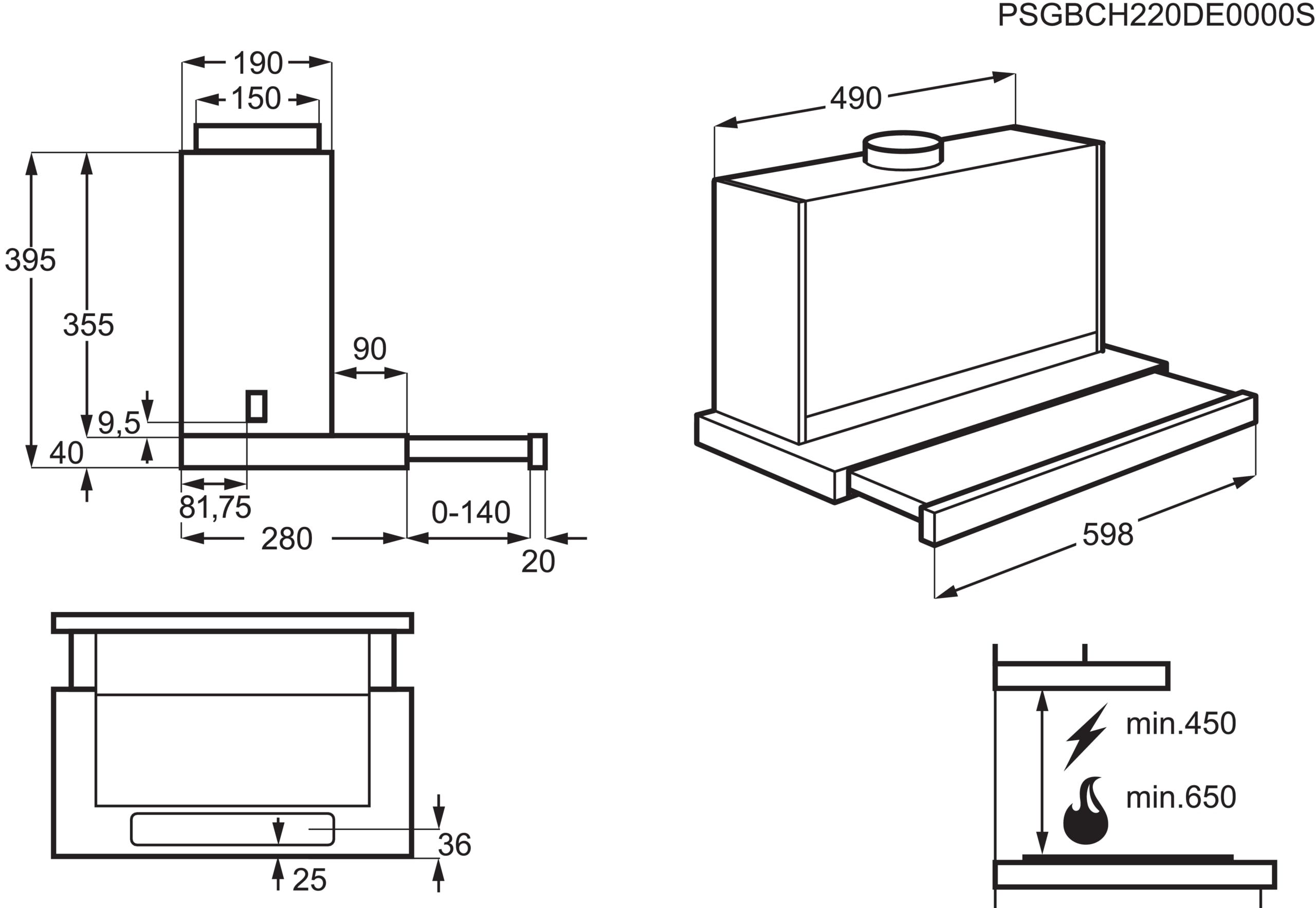 AEG DPK5660B  afzuigkap afbeelding 5