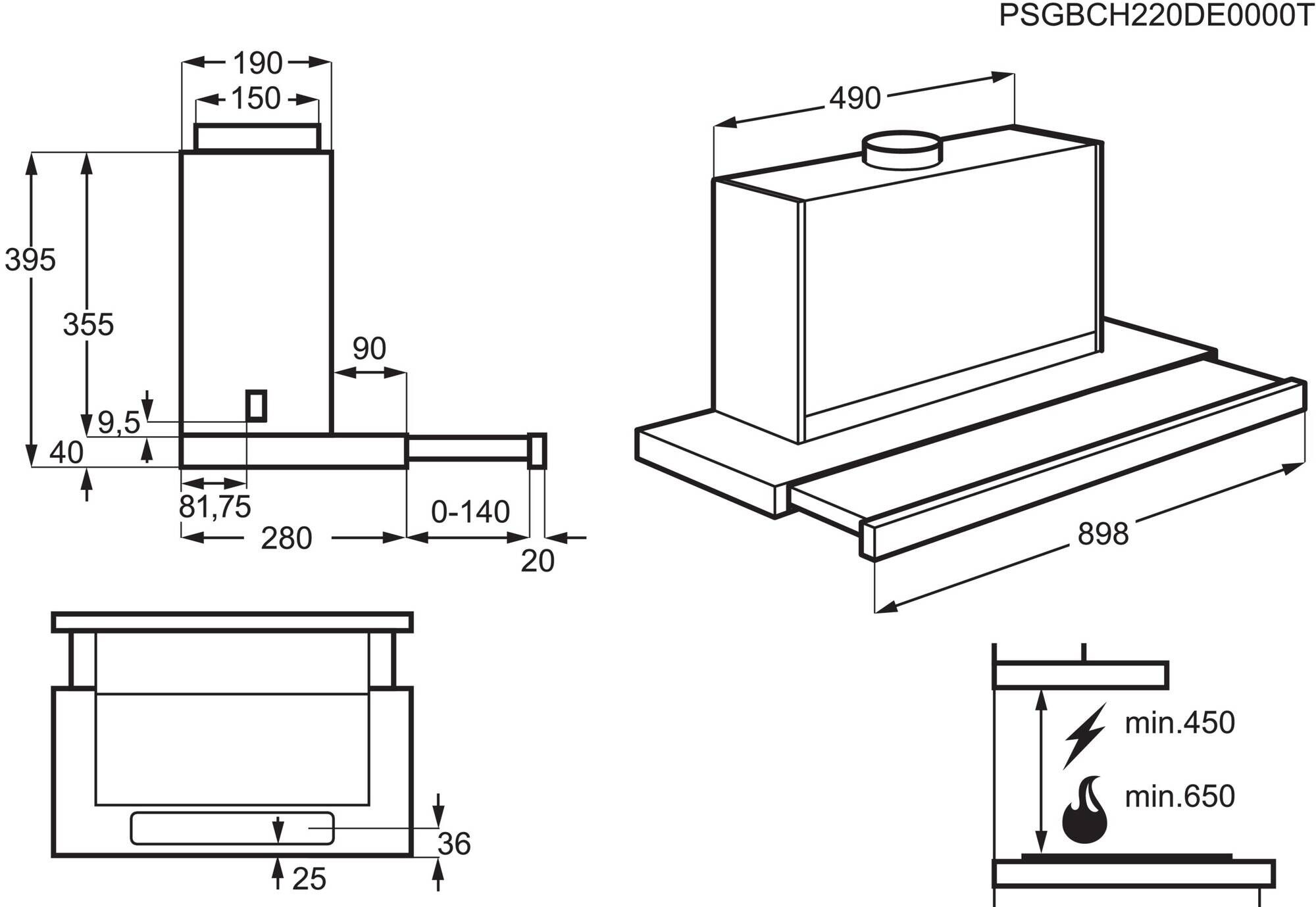 AEG DPK5960B  afzuigkap afbeelding 5