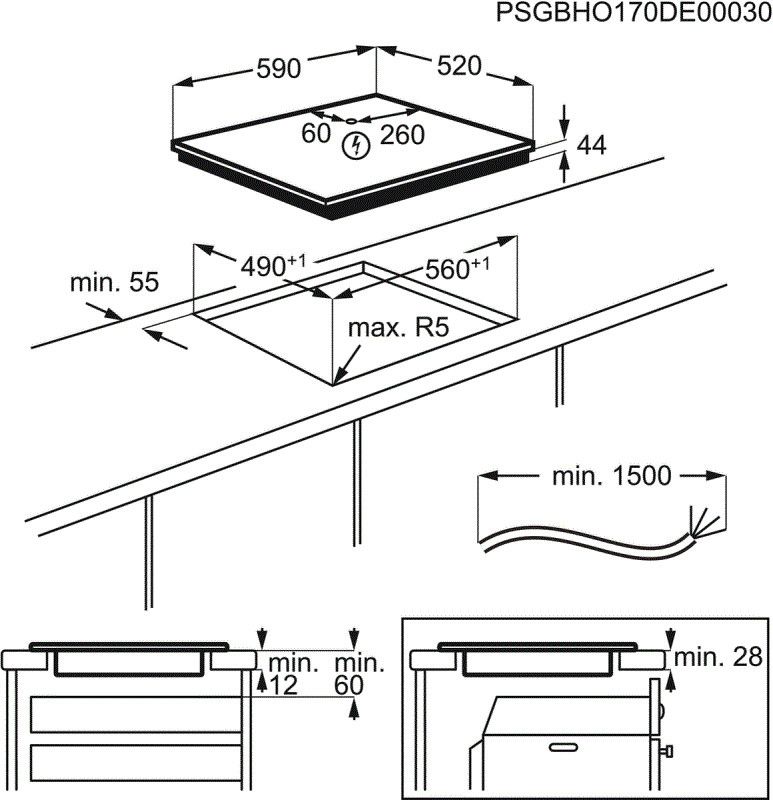 AEG kookplaat IPE6455SFB afbeelding 3