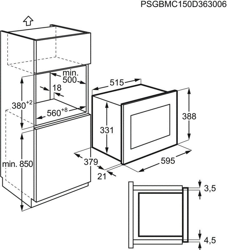 AEG magnetron inbouw MSB2547D-M afbeelding 4
