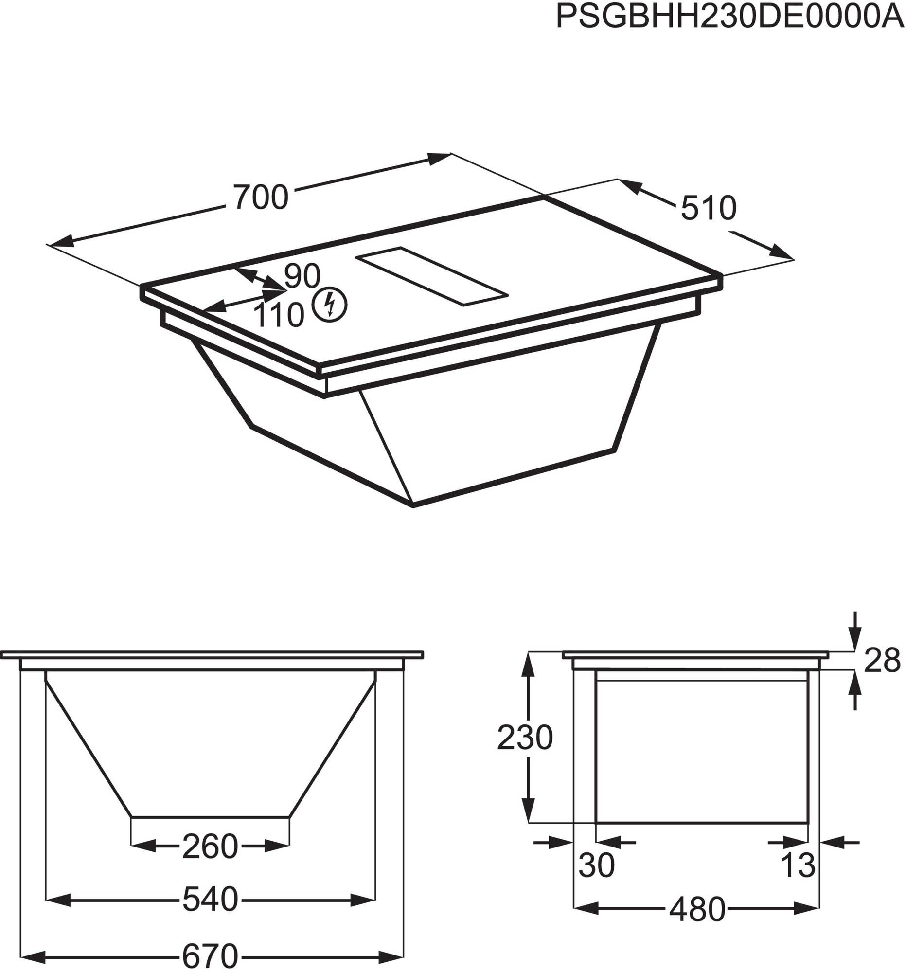 AEG NCH74B01CB inbouw kookplaat afbeelding 5
