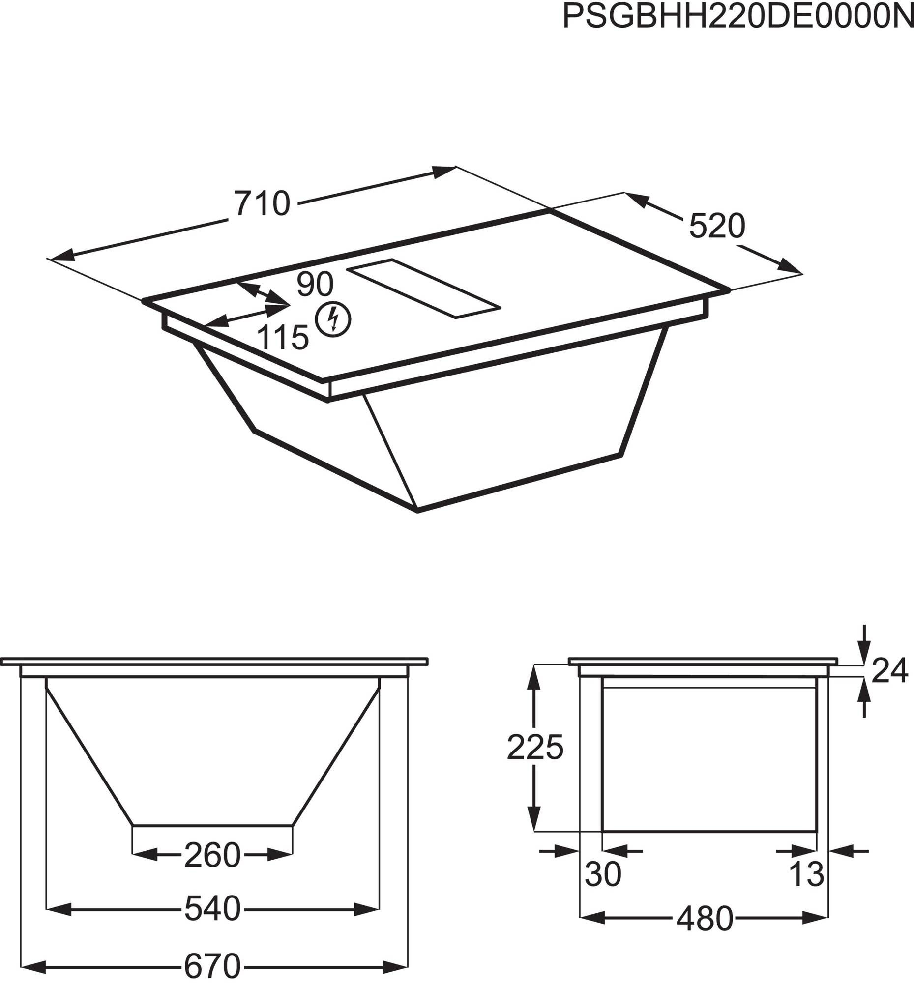 AEG NCH74B01FB inbouw kookplaat afbeelding 5