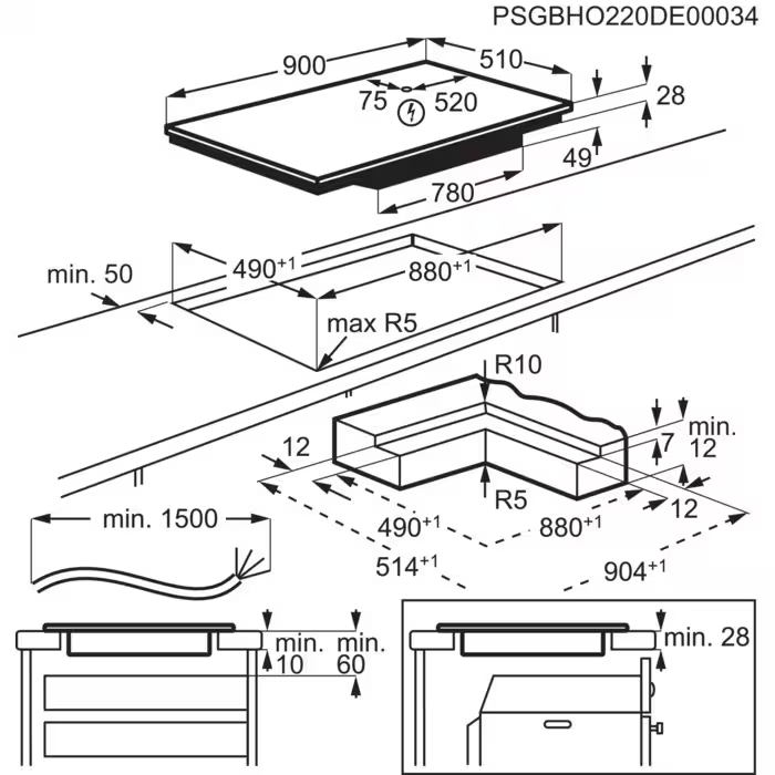 AEG kookplaat NIK95N08IB afbeelding 3