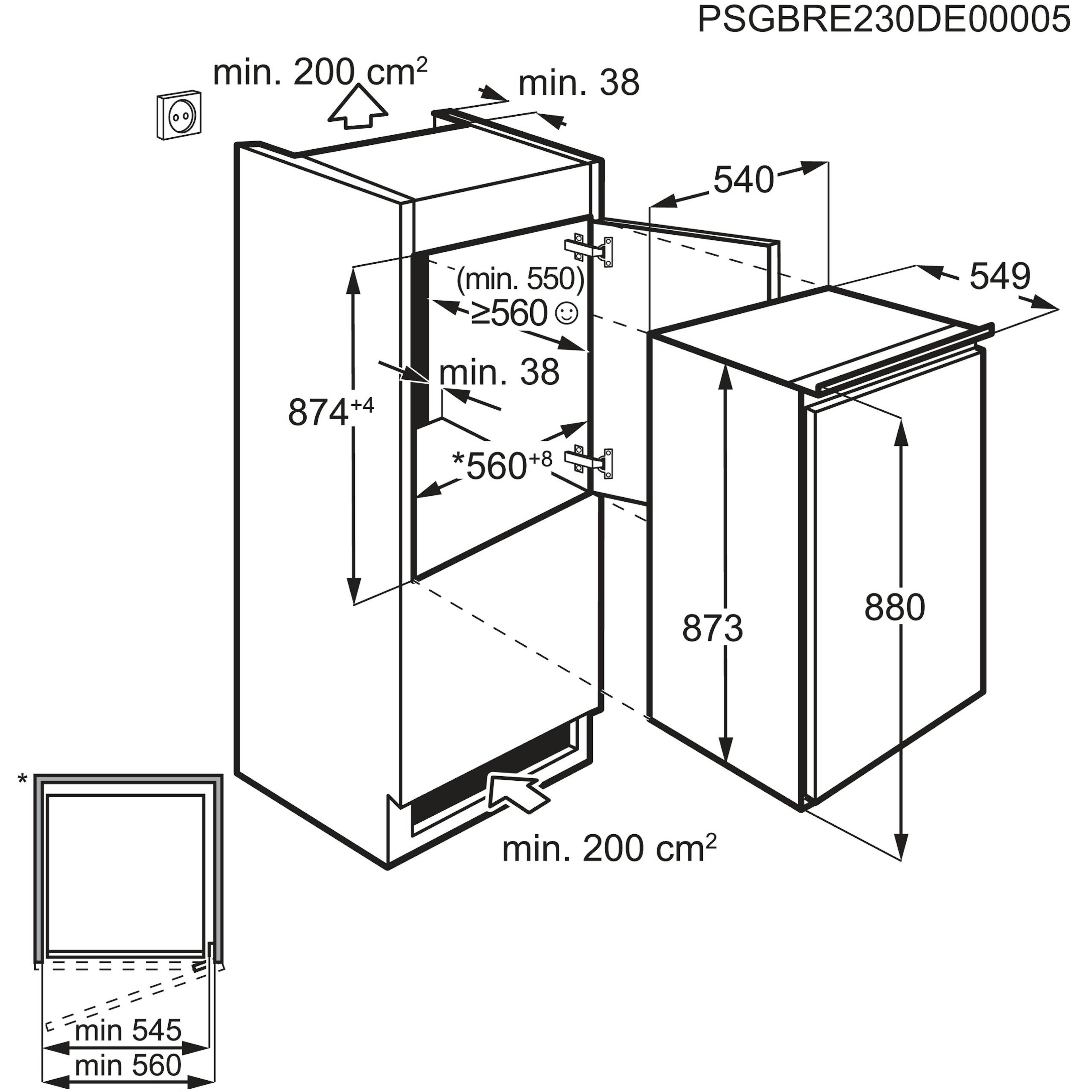 AEG NSK5O882DS inbouw koelkast afbeelding 5