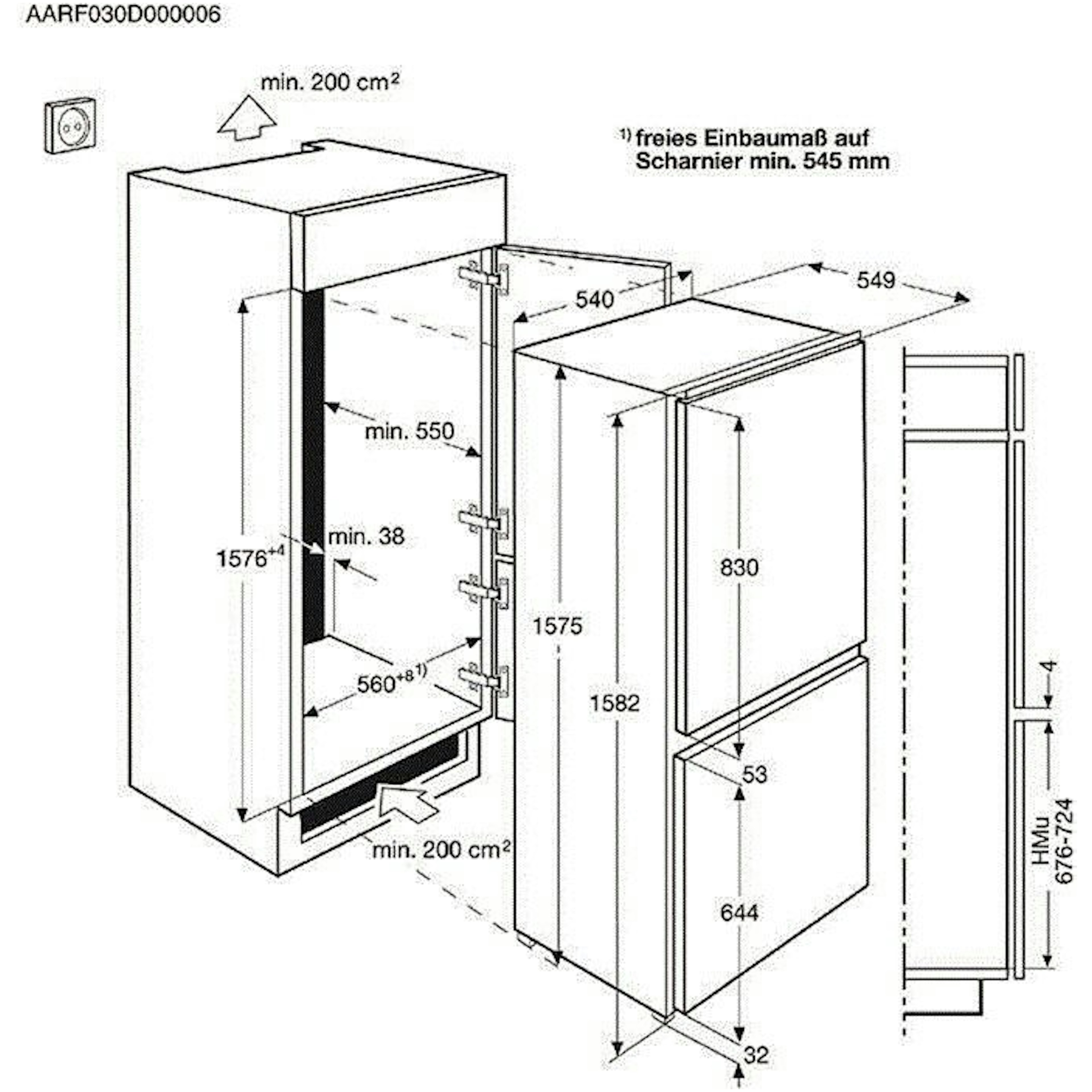 AEG koelkast inbouw SCE616F3LS afbeelding 4