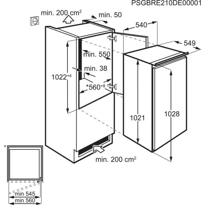 AEG SKB410F2AS inbouw koelkast afbeelding 5