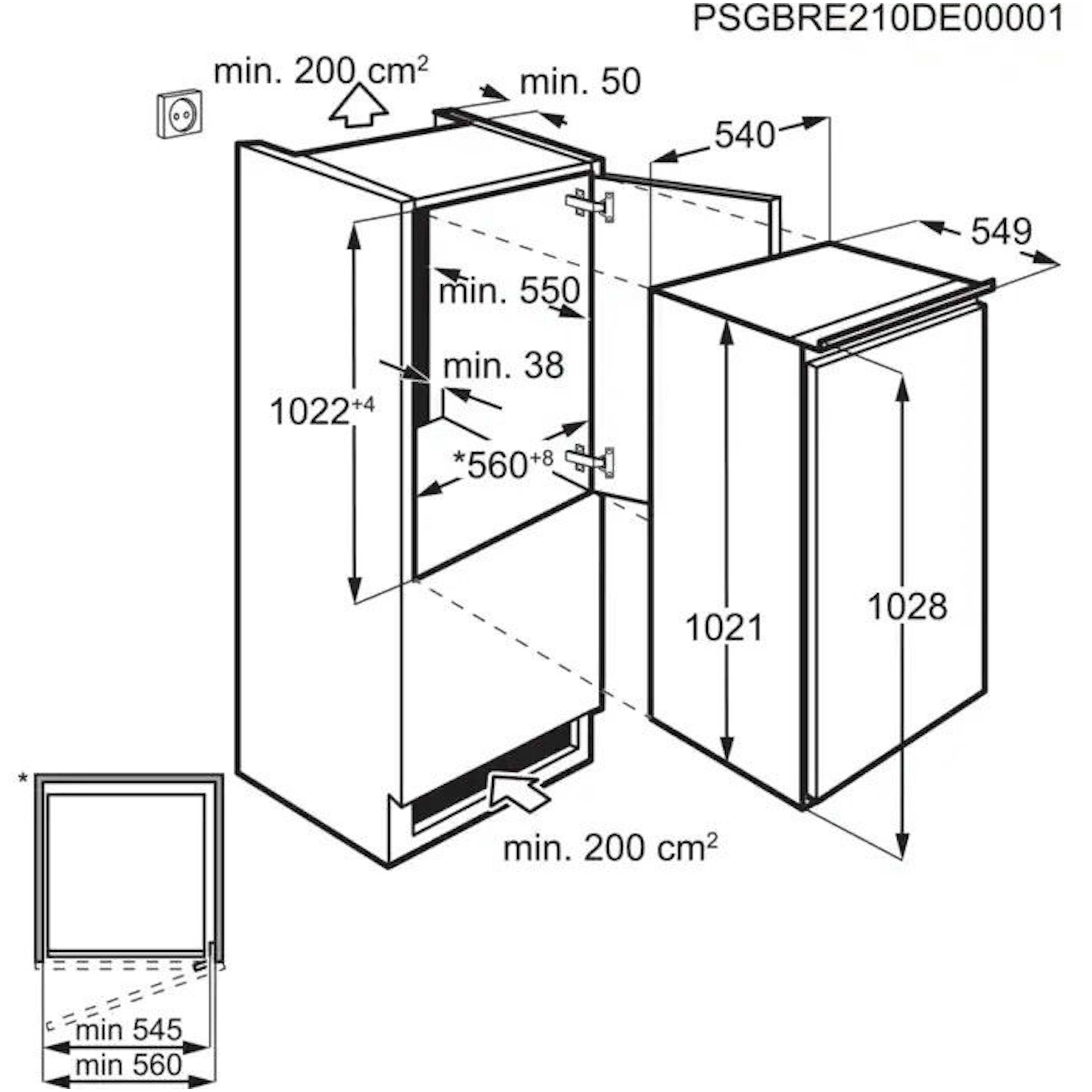 AEG SKB410F2AS inbouw koelkast afbeelding 5