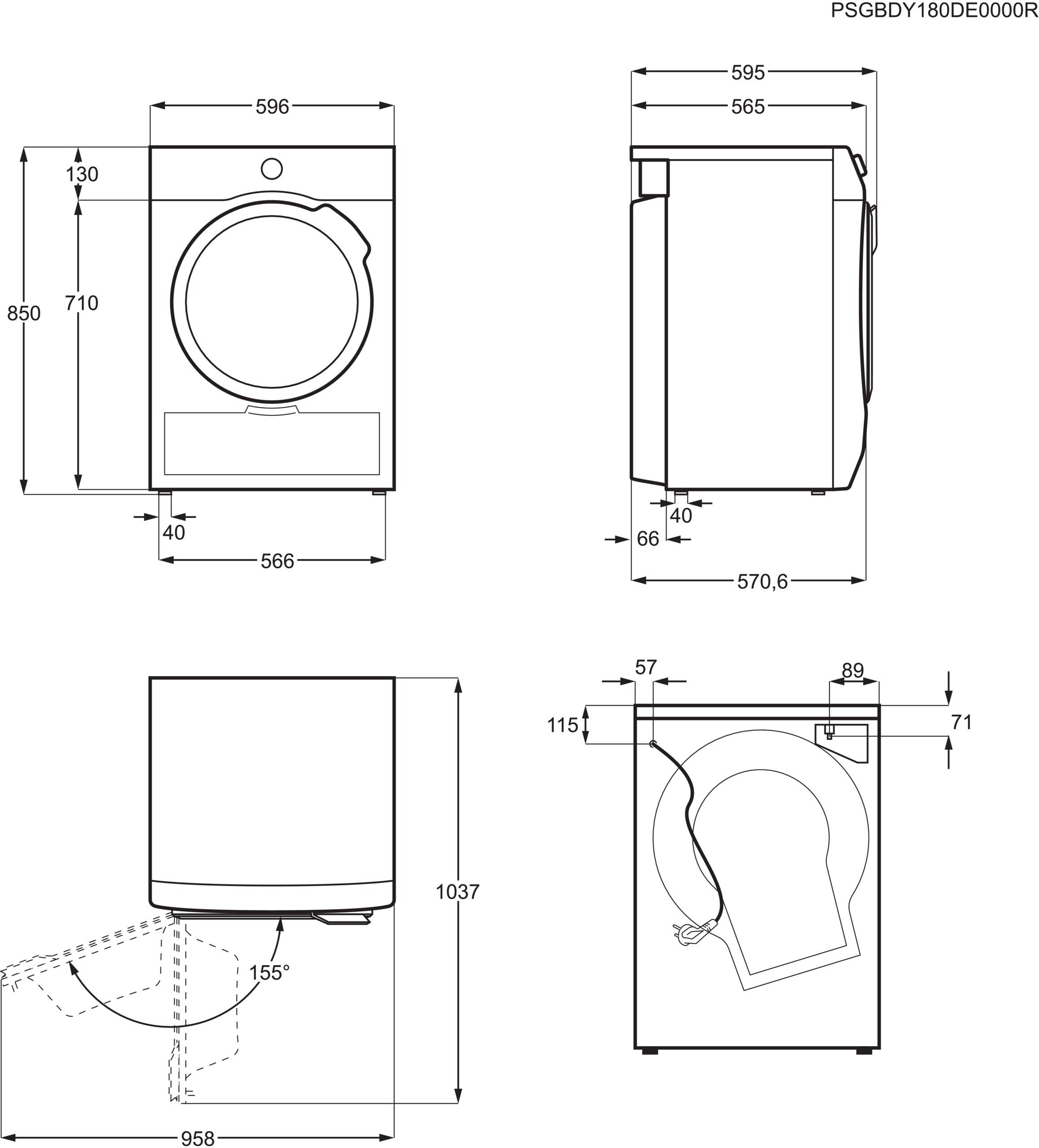 AEG T6DB72GP  wasdroger afbeelding 5
