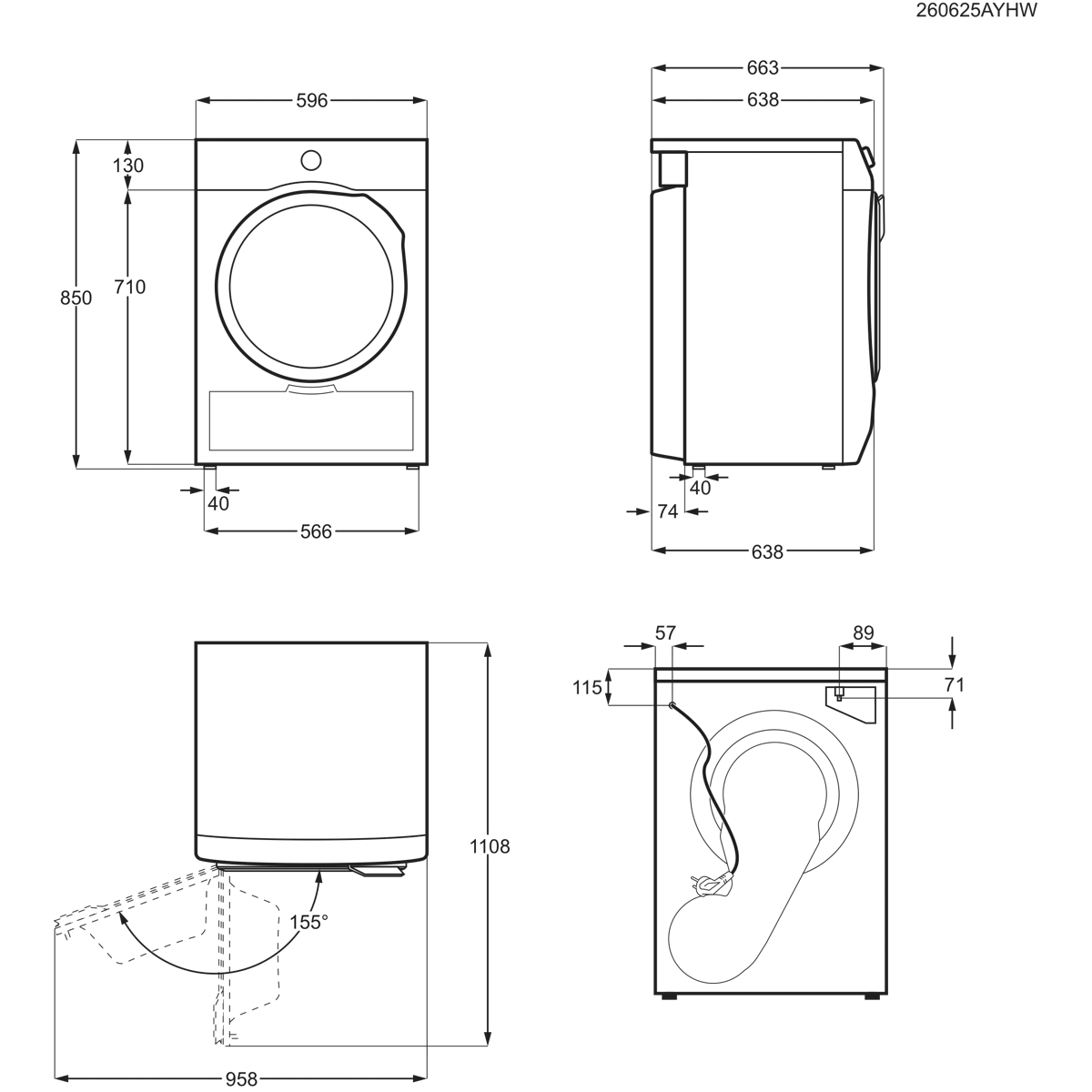 AEG wasdroger TE7ONYX afbeelding 3