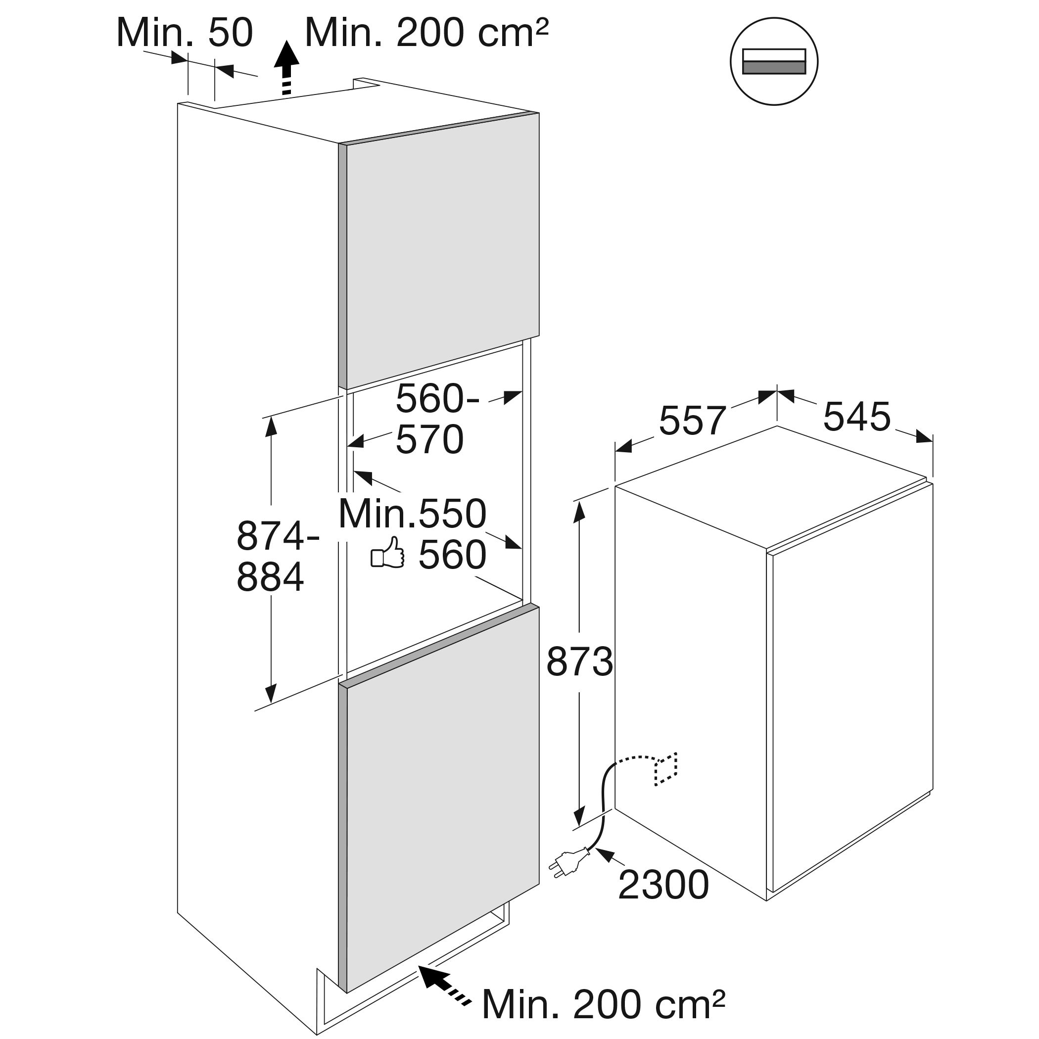 Atag koelkast inbouw KD67088A afbeelding 4