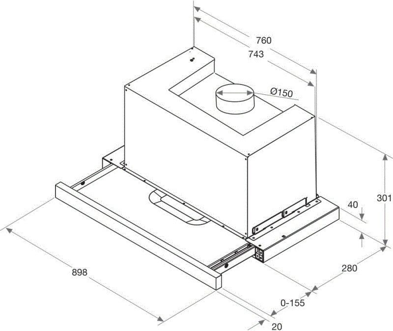 Bauknecht afzuigkap DNV5390IN/1 afbeelding 3