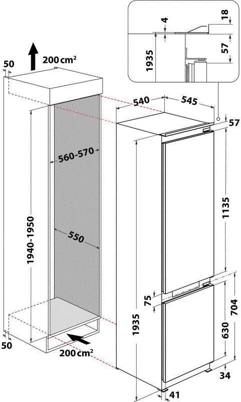 Bauknecht koelkast inbouw KGITN20F3MA afbeelding 4