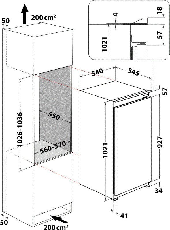 Bauknecht koelkast inbouw KSI10VS2 afbeelding 4