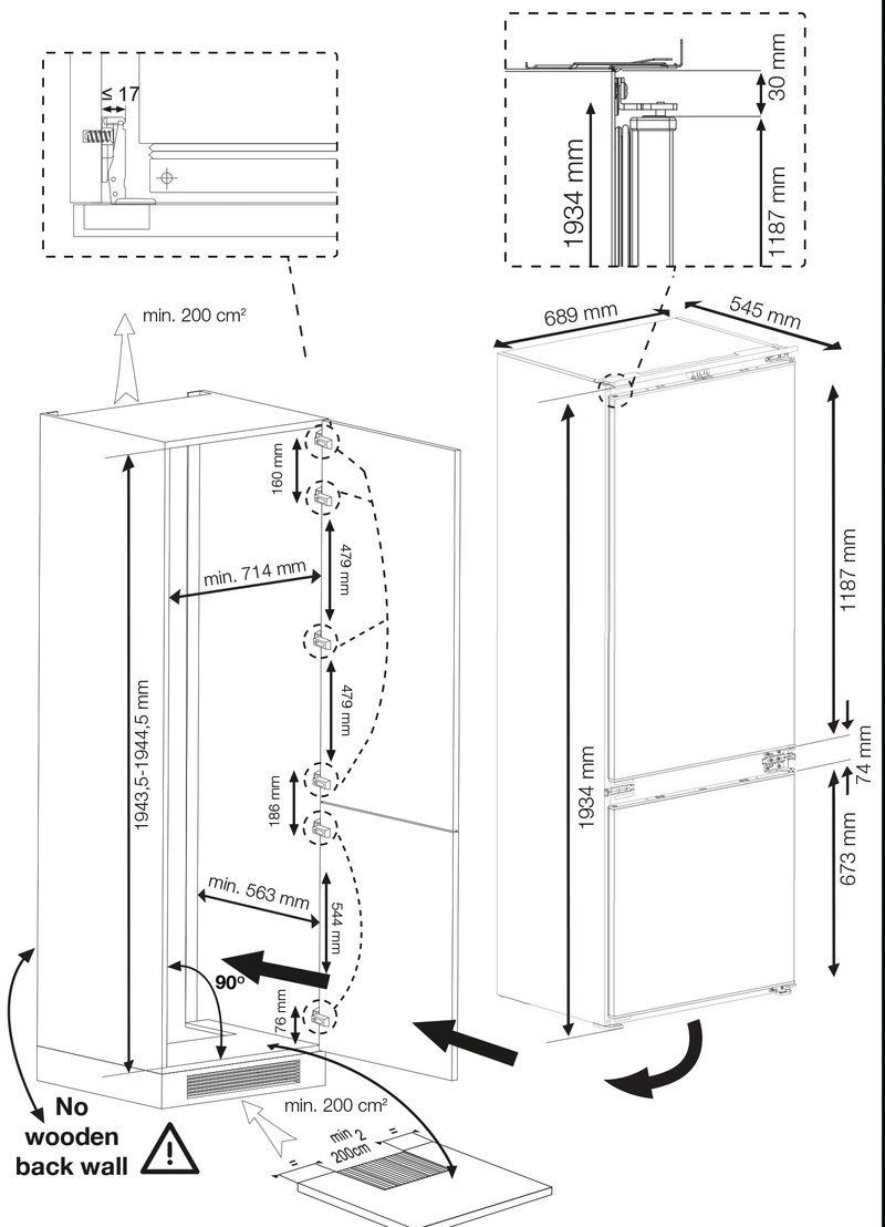 Beko BCNE400E50SHN inbouw koelkast afbeelding 5