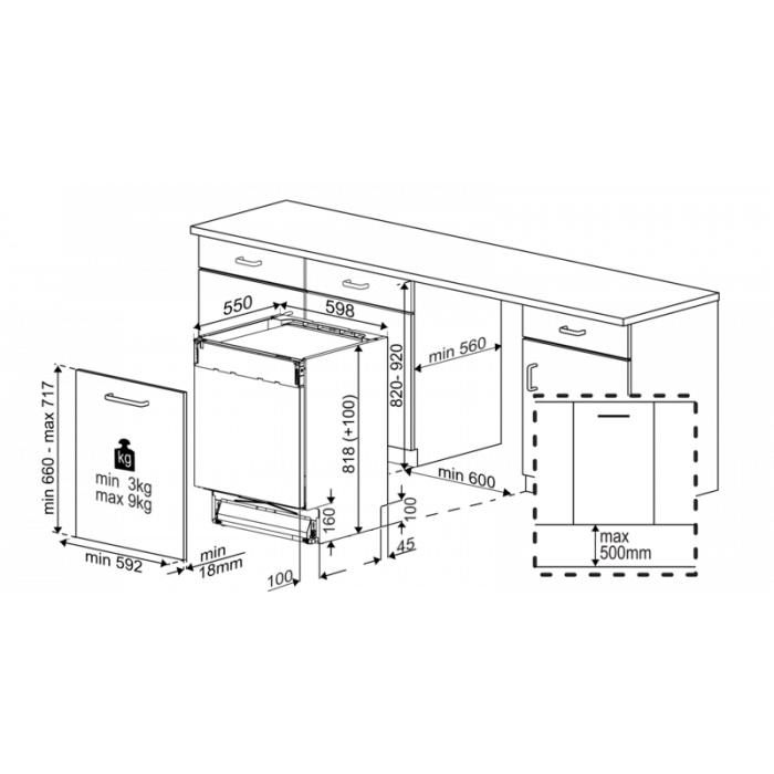 Beko vaatwasser inbouw BDIN38660C afbeelding 4