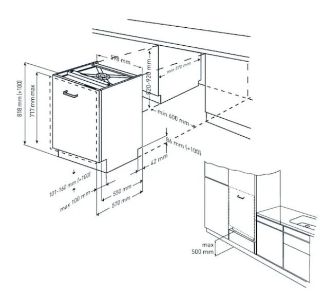 Beko BDIS38020Q inbouw vaatwasser afbeelding 5