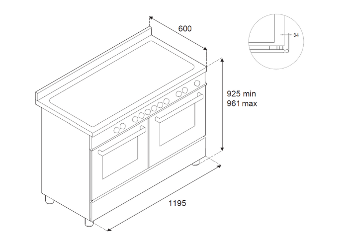 HER126G2EAVT2 Bertazzoni afbeelding 2