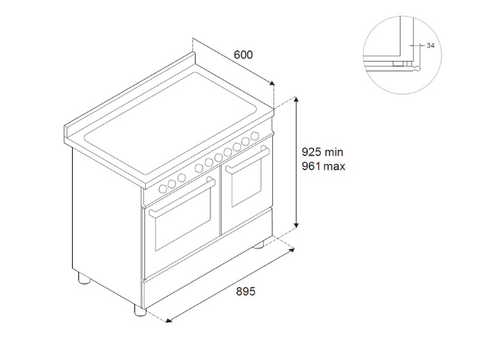 HER95I2EXT2 Bertazzoni afbeelding 2