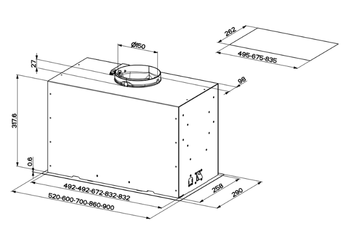 KIN86MOD1XB-2 Bertazzoni afbeelding 2