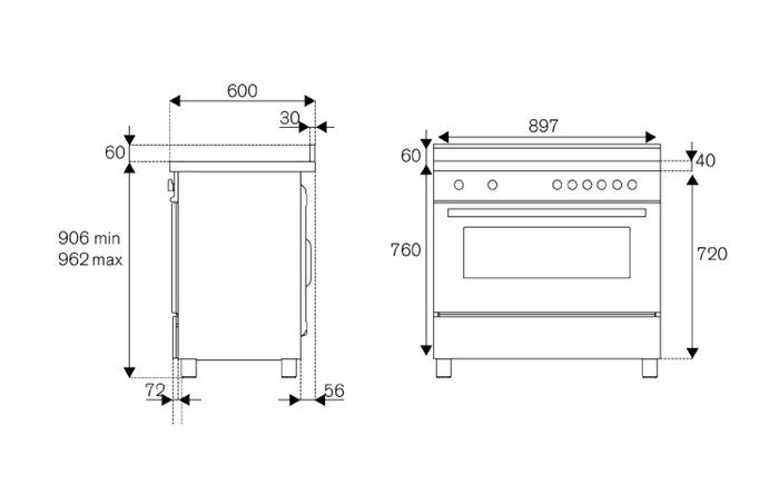 Bertazzoni fornuis  MPL95I1ETNV afbeelding 4