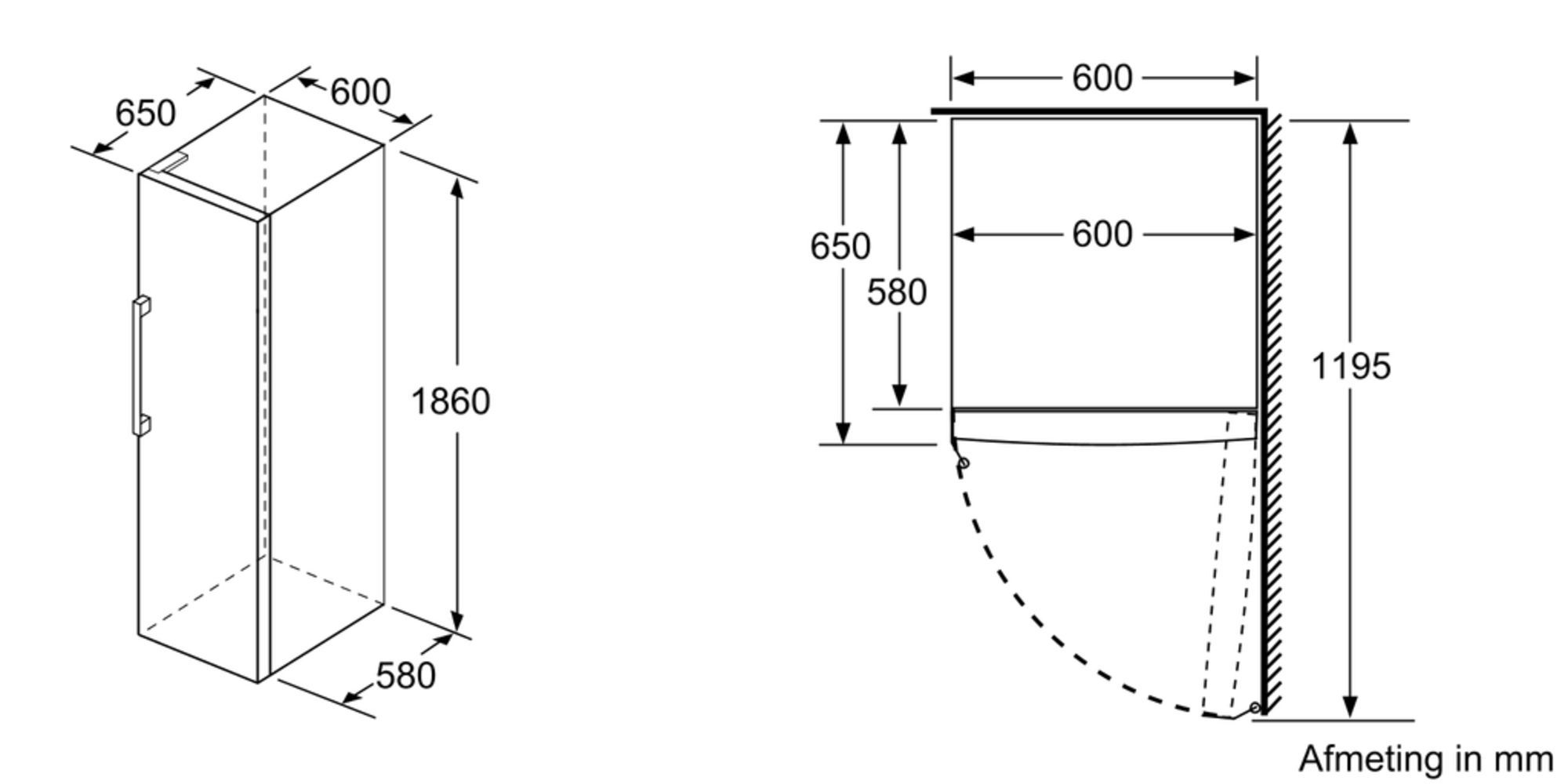 Bosch GSN36VLEP vrijstaand vriezer afbeelding 5