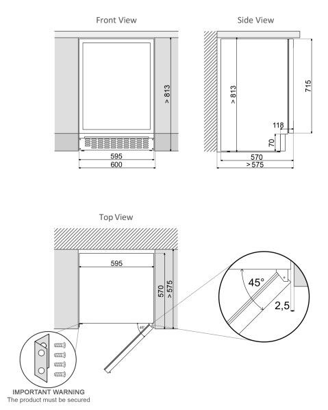 Dunavox wijnkast DAUF 40 138B afbeelding 3