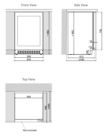 Dunavox wijnkast inbouw DAUF 45 125DOP TO afbeelding 4
