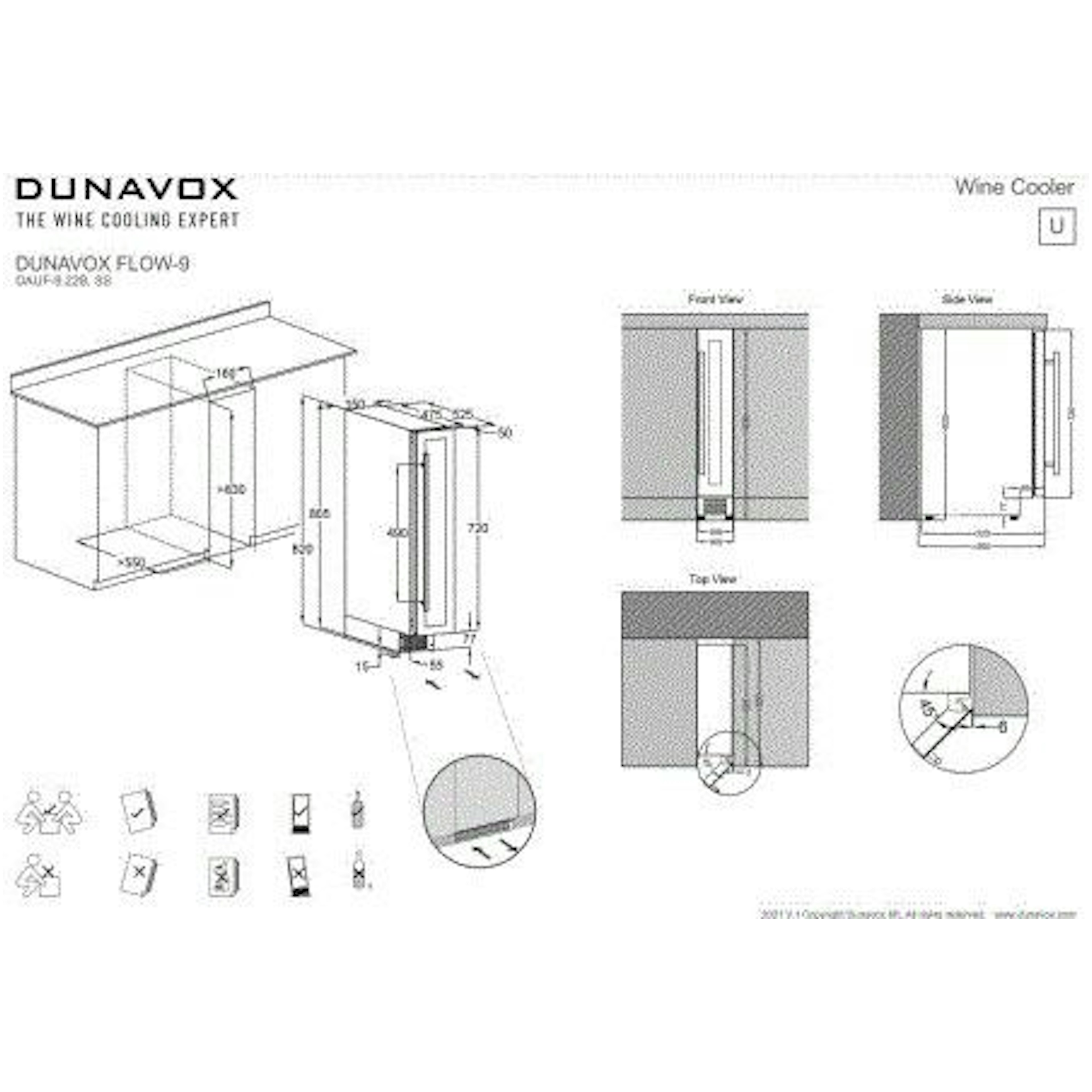 Dunavox DAUF-9.22SS inbouw wijnkast afbeelding 5