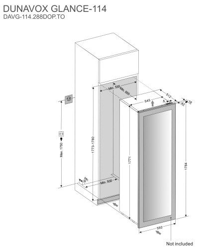 Dunavox wijnkast DAVG 114 288DOP TO afbeelding 3