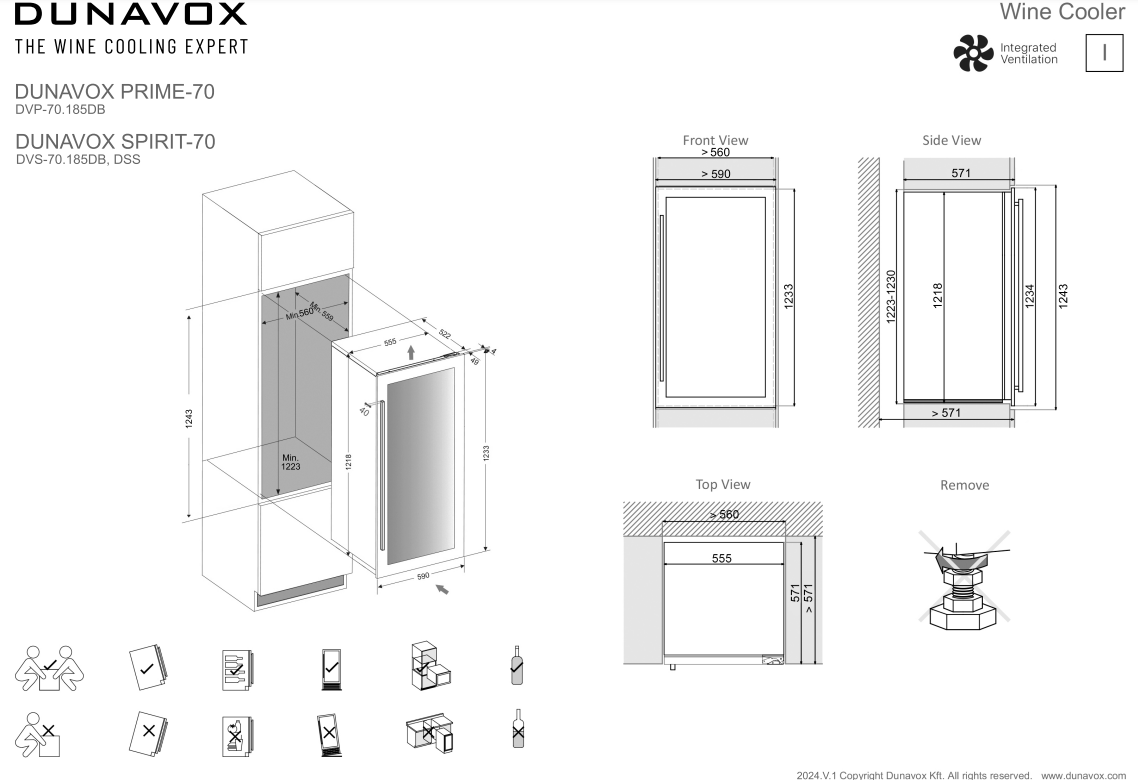 Dunavox DVS 70185DMB inbouw wijnkast afbeelding 5