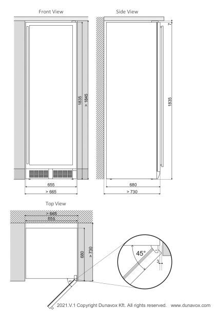 Dunavox wijnkast DX 194 490BK afbeelding 3