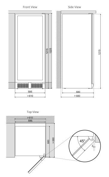 Dunavox wijnkast vrijstaand DX 70 258SS afbeelding 4