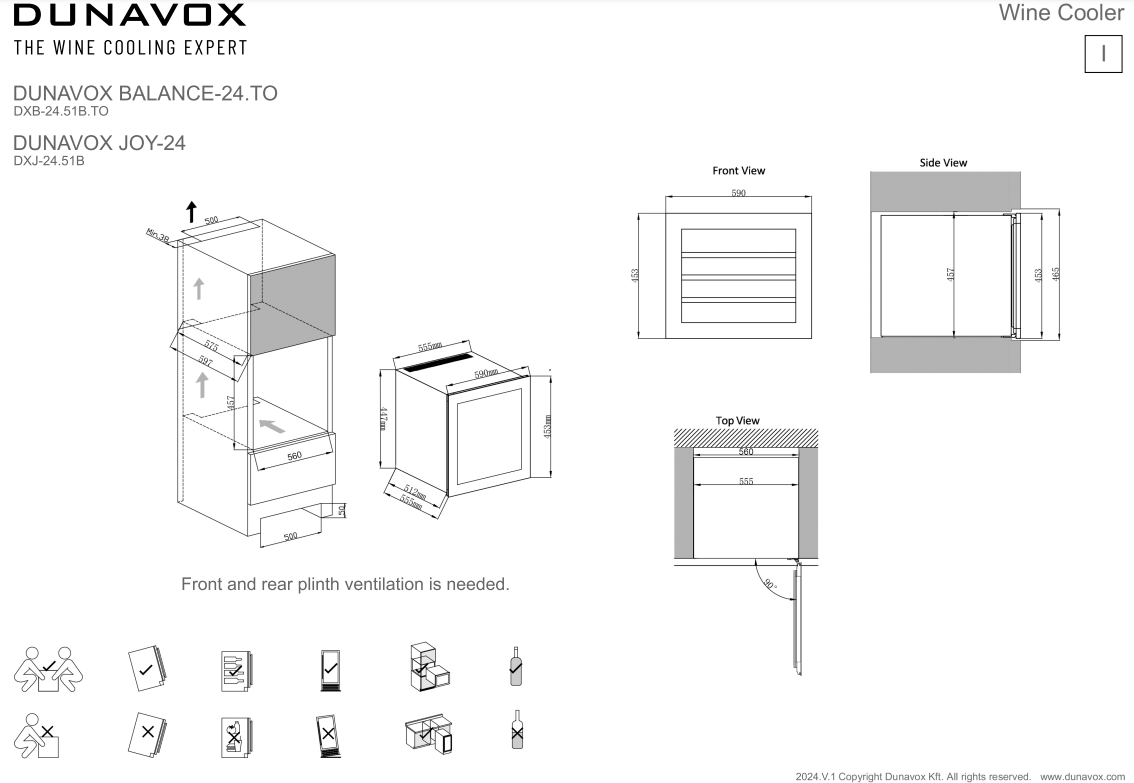 Dunavox wijnkast DXJ 24 51B afbeelding 3