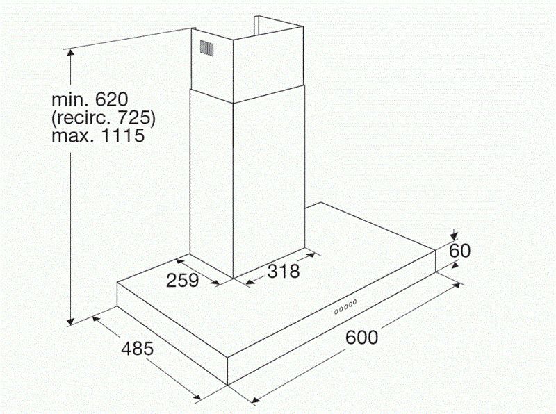 Etna AB160RVS  afzuigkap afbeelding 5