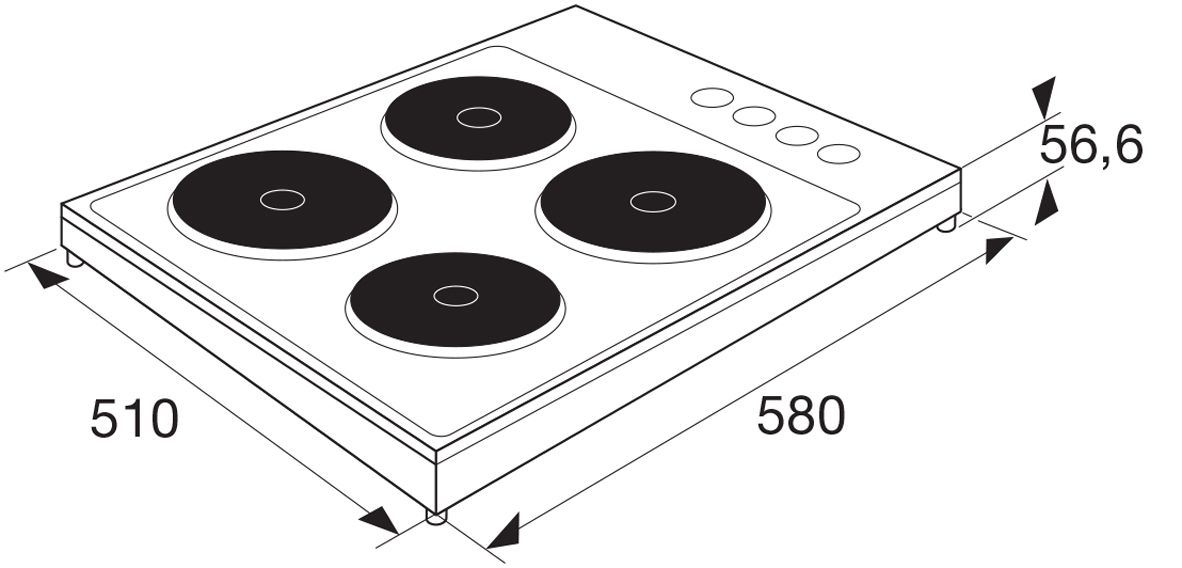Etna kookplaat KEV158WIT afbeelding 3