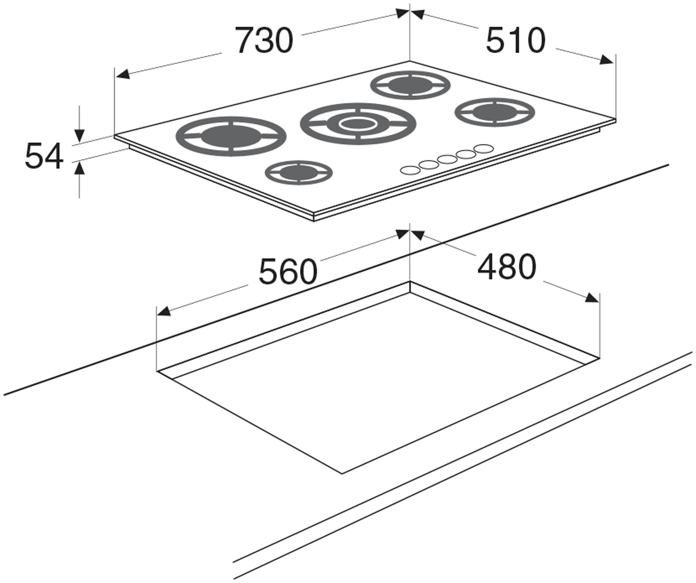 Etna KGG673ZTA inbouw kookplaat afbeelding 5