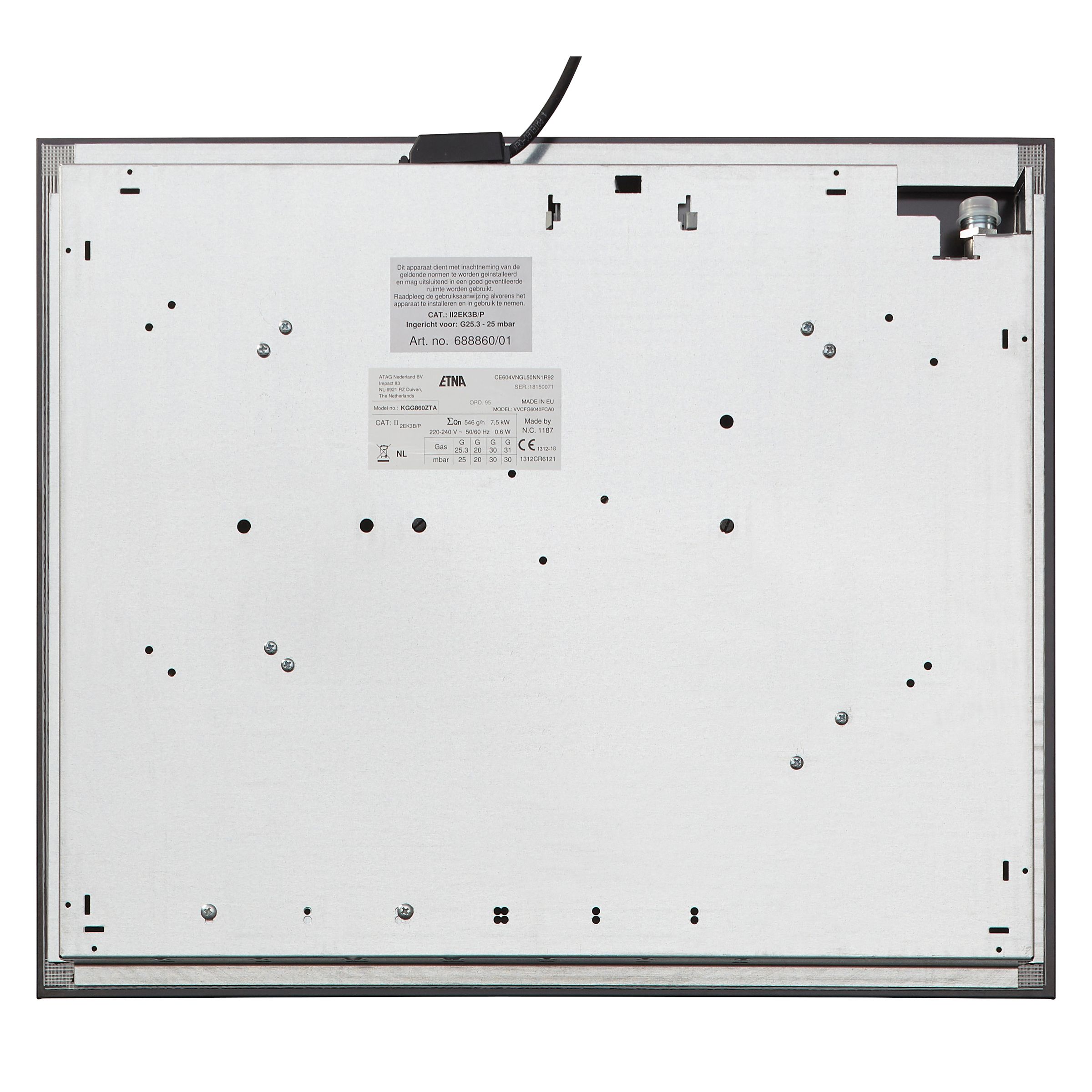 Etna kookplaat inbouw KGG860ZTA afbeelding 4