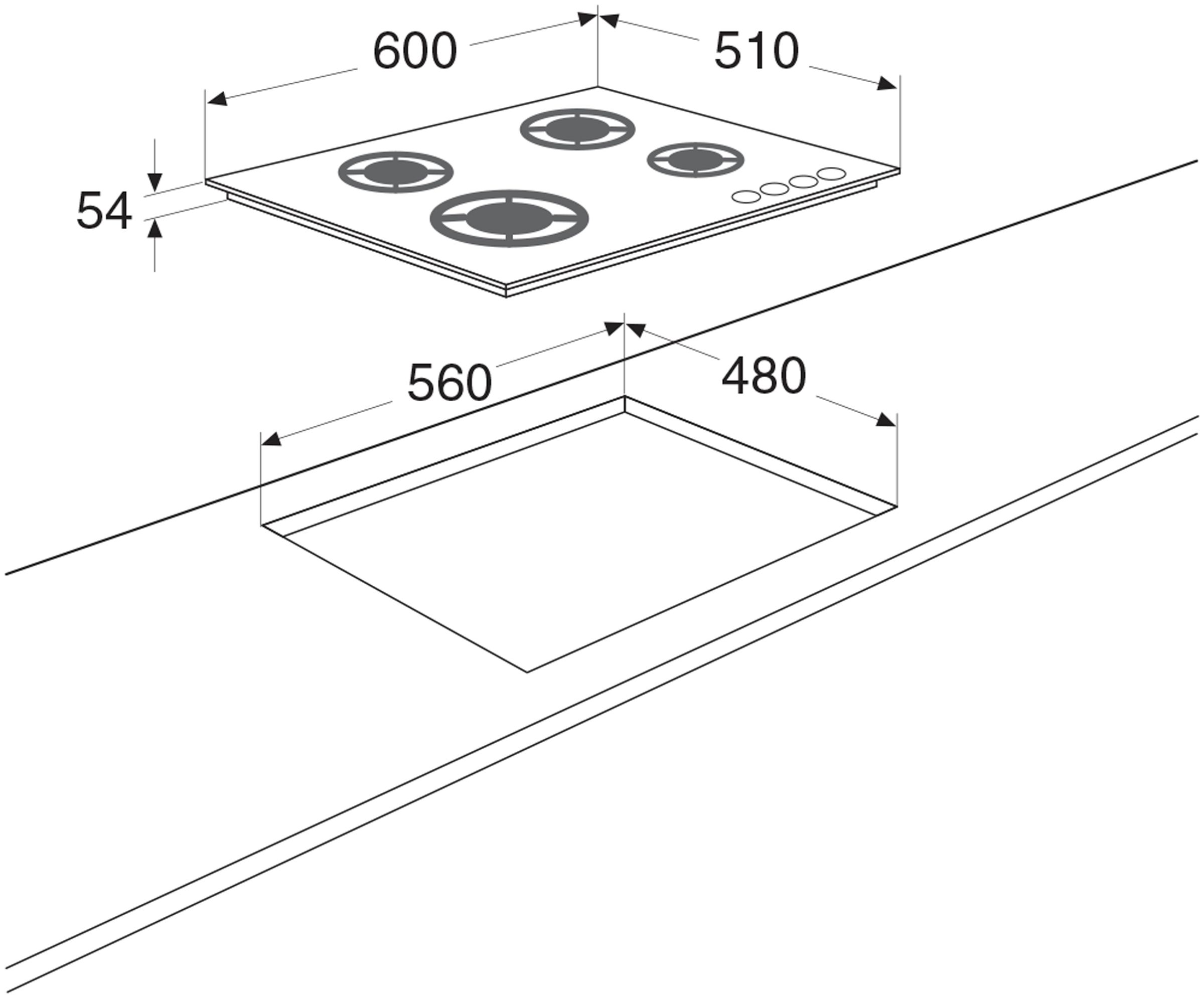 Etna KGG860ZTA inbouw kookplaat afbeelding 5